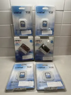 Mp1003 Emprex Vintage Nos Mp3 Players Crucial 1gb Sd Cards Lot Sealed