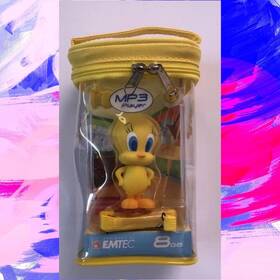 Emtec Ekmp38gm700 New Looney Tunes Tweety 8gb Mp3 Player Usb Flashdrive With Speaker