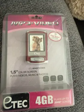 M984r Etec Mp3 And Video Player 4gb Red 1.5 Inch Color Screen Voice Recorder Usb 2.0