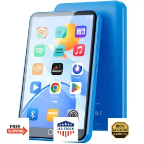 B0d9gg81gc Fanvace 80gb Mp3 Player Bluetooth Wifi Spotify 4 Inch Touch 2000mah Battery