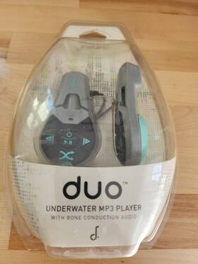 Finis 616323202634 Nib Duo Underwater Music Mp3 Player With Bone Conduction Audio Gray/blue