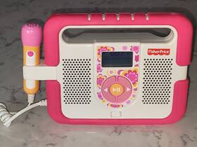 Fisher-price T5269 Kid Tough Pink Mp3 Music Player Karaoke Sing Along Mic Boombox