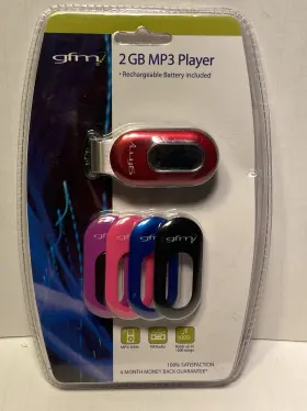 Mp32gbblk Gfm Multicolor 2gb Digital Media Player Wma Mp3 Fm Radio 1000 Songs New Sealed