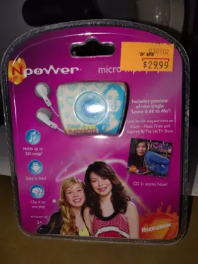 Ntda407 Go Npower Micro Mp3 Player Icarly 1gb Clip-n-go Usb New