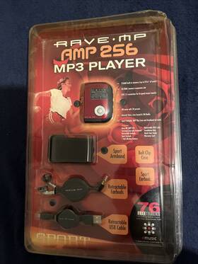 Go Video Amp256 New In Package Rave Mp Portable Mp3 Player Red 256mb Alien Crime Syndicate