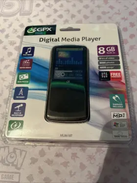 Ml861bt Gpx Ml861 Black 8gb Digital Media Player/mp3 Player