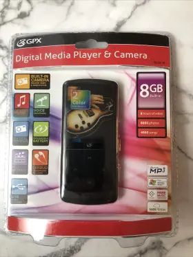 Ml9618 Gpx Ml961b 8gb Digital Media Mp3 Player And Built-in Camera 4000 Songs 8000 Photos
