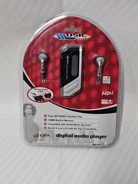 Gpx Mw3805 Mp3/wma Digital Audio Player Silver Model New