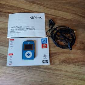Gpx Mw3837blu Mp3 Player 1gb. Holds Up To 500 Songs