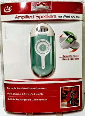 Gpx Sa208tg Ipod Shuffle 2nd Gen Powered Pill Speaker Rechargeable Vintage Tech