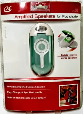 Sa208tg Gpx Ipod Shuffle 2nd Gen Powered Pill Speaker Rechargeable Vintage Tech