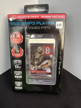 Hs-3245 Hip Street Video Mp3 Player 8gb 2.8 Inch Touch Screen New In Seal Box