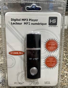 Hip Street Hs-355-512 Digital Mp3 Player 512 Mb Media Voice Recorder 21 Hours New