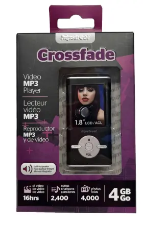 Hs-t29a-4gbmx Hipstreet 1.8 Inch Crossfade 4 Gb Digital Mp3 Player New Sealed