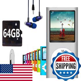 Hotechs. B0g2bqvgxs 64gb Mp3 Player Music With Slim Classic Digital Lcd 1.82ftft S