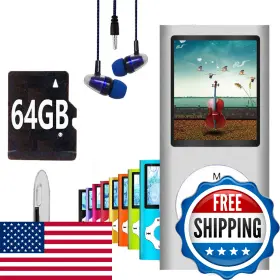 B0g2bqvgxs Hotechs. 64gb Mp3 Player Music With Slim Classic Digital Lcd 1.82ftft S