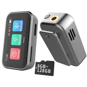 Hsonuk 737706379382 Mini Mp3 Player With Bluetooth 5.3 32gb Digital Voice Recorder Playback