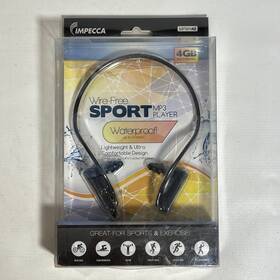 Impecca Mpwh42 Wire Free Sport Mp3 Player Black 4gb Waterproof Swimming
