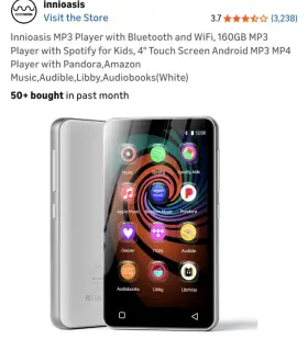 2a6db-g3 Innioasis G3 160gb Bluetooth Wifi 4 Inch Touch Screen Mp4 Mp3 Player White
