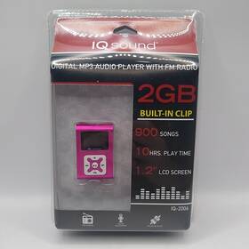 Iq Sound Iq-2006 Digital Mp3 Audio Player With Fm Radio 2gb Memory 900 Song Capacity New