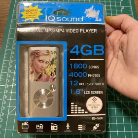 Iq-4600 Iq Sound Digital Mp3 Video Player 1.8 Inch Lcd Screen 4 Gb New