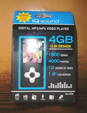 Iq Sound Iq-4700 Digital Mp3/mp4 Video Player 1.8 Inch Lcd Screen 4gb New Unopened