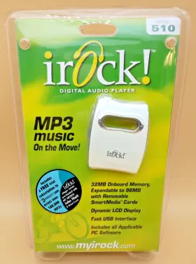 Irock 679437207018 Rare 510 Mp3 Digital Music Player 32 Mb - With Expandable Sd Card Slot