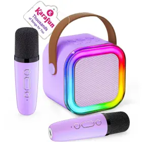 B0cgrrgy6s Iroo Mini Karaoke Machine For Kids With 2 Wireless Mics Mp3 Portable Gifts