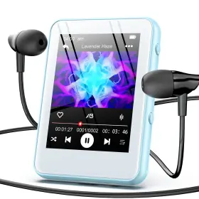 Jojo-m18 Jojolepai Light Blue Mp3 Player With Bluetooth 5.3 32gb Touchscreen Portable Music Pla
