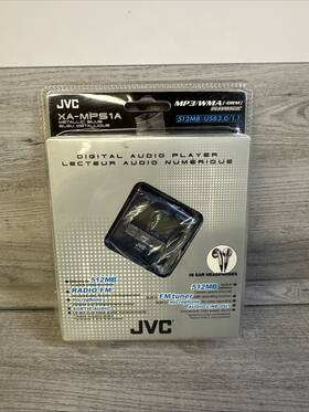 Jvc Mp51a Vintage Metallic Blue Xa-mp51a Mini Digital Audio Mp3 Player 512 Mb Old Tech