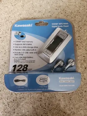 Smp3-330-1285 Kawasaki Vintage Old Stock Digital Audio Player Mp3 128mb
