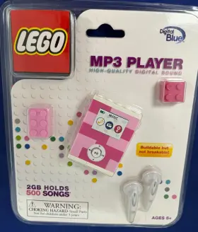Lg14001 Lego By Digital Blue Mp3 Player 2gb #lg14001 With 3.5mm Pink Brand-new