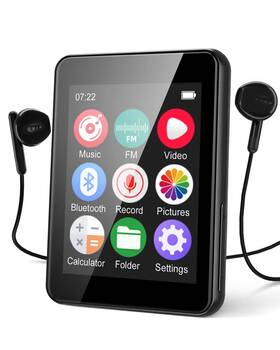 Luoran S5-blk 64gb Mp3 Player With Bluetooth 5.3 2.4 Inch Portable Music Speaker