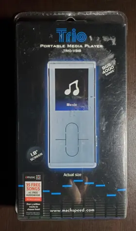 Mach Speed Technologies 878376001293 Trio V818 8gb Portable Media Player 1.8 Inch Lcd Screen New Sealed