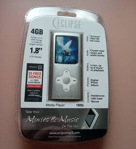 Mach Speed Technologies 878376001477 Eclipse Media Player 180sl 4gb New Music Movies Entertainment