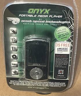 Machspeed Onyx 878376000579 Portable 1.8 Inch Media Player New Open Box