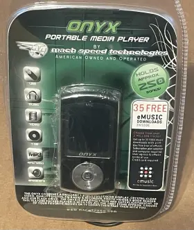 Machspeed Onyx 878376000579 Portable 1.8 Inch Media Player New Open Box