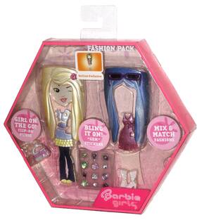 Mattel 027084500707 Barbie Girls Mp3 Mix Match Fashion Pack Purse Boots Gem Stickers For Player 2007