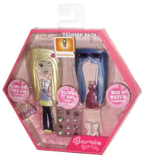 Mattel 027084500707 Barbie Girls Mp3 Mix Match Fashion Pack Purse Boots Gem Stickers For Player 2007