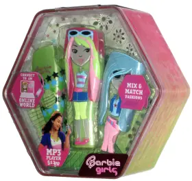 Mattel 027084546354 Barbie Girls Mp3 Music Player Lime Green Mix Match Fashion Outfits 2007 Rare Htf