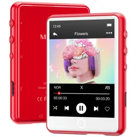 Us-m3-128gb-red Mechen 128gb Mp3 Player Bluetooth 5.3 With 2.4 Inch Full Touch Screen Portable Digital M