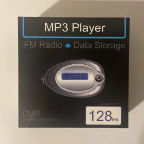 93020 Megg Mjoy Mp3 Player Fm Radio Data Storage Dvr Voice Recorder 128mb - New