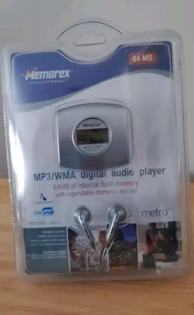 Mmp3642 Memorex 64mb Mp3 / Wma Digital Audio Player - Brand New/2005/sealed
