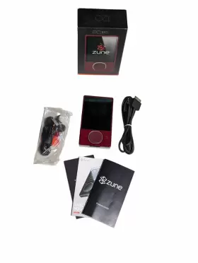 H3a-00001 Microsoft Zune 120 Gb 1376 Video Mp3 Player Red Does Not Power On
