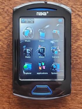 Naxa Nmv-179 Electronics Portable Media Player Mp3 Touch Screen Blue 8 Gb