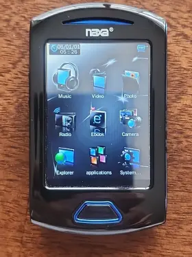 Nmv-179 Naxa Electronics Portable Media Player Mp3 Touch Screen Blue 8 Gb