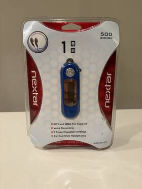 Nextar Ma933a-1bt 1gb Digital Mp3 Player Voice Recorder Blue New Old Stock