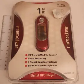 Ma933a-1r Nextar 1gb Digital Mp3 Player Red Voice Recording 7 Preset Equalizer