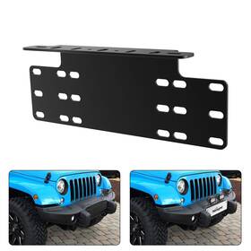 Nilight 90044b Universal License Heavy Duty Steel Front Plate Mounting Bracket