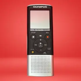 Vn-8100pc Olympus Digital Voice Recorder Black And Silver Lcd Display